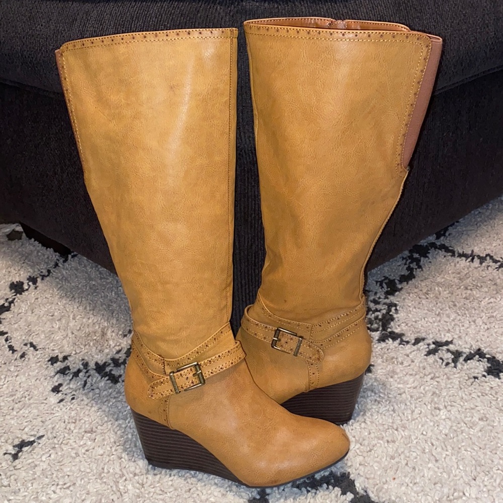 Mia tall wedge boots